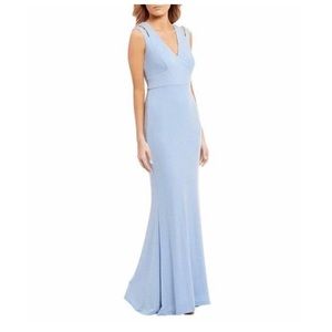 Calvin Klein Light Blue Metallic Cutout Dress